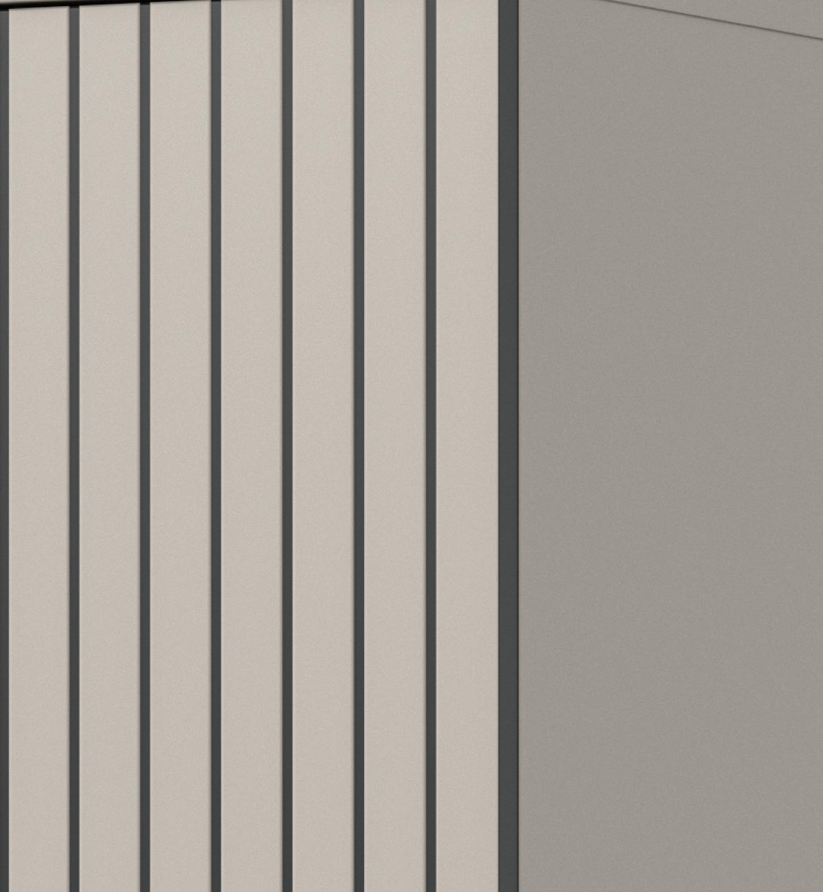 HOCHSCHRANK Kaschmir 30 x 192 cm, Badschrank mit 6 Fächern - Kaschmir/Schwarz, Holzwerkstoff/Kunststoff (30/192/30cm) - Inn.Furn