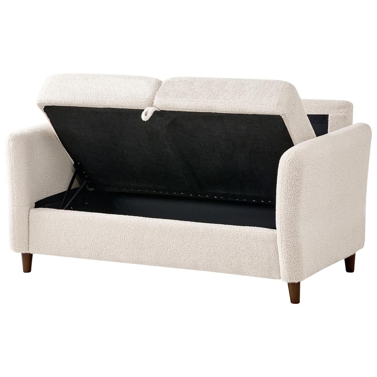 2-SITZER-SOFA Bouclé Beige Mare - Beige, Textil (143/88/77cm) - Beliani