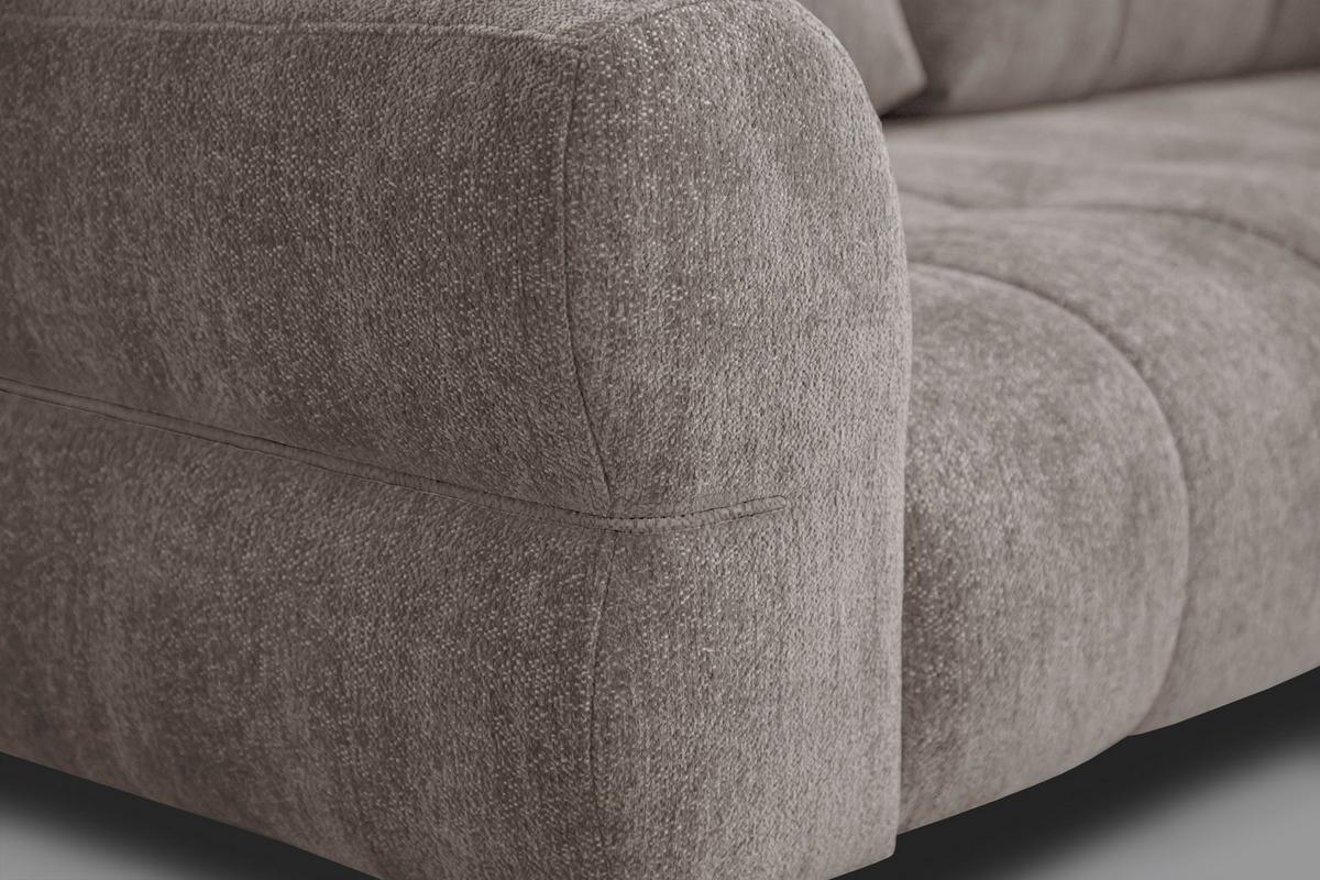 SOFA SALVINI 2,5-Sitzer, dunkelbeige - Beige, Holz/Textil (206/88/99cm) - Wozimo
