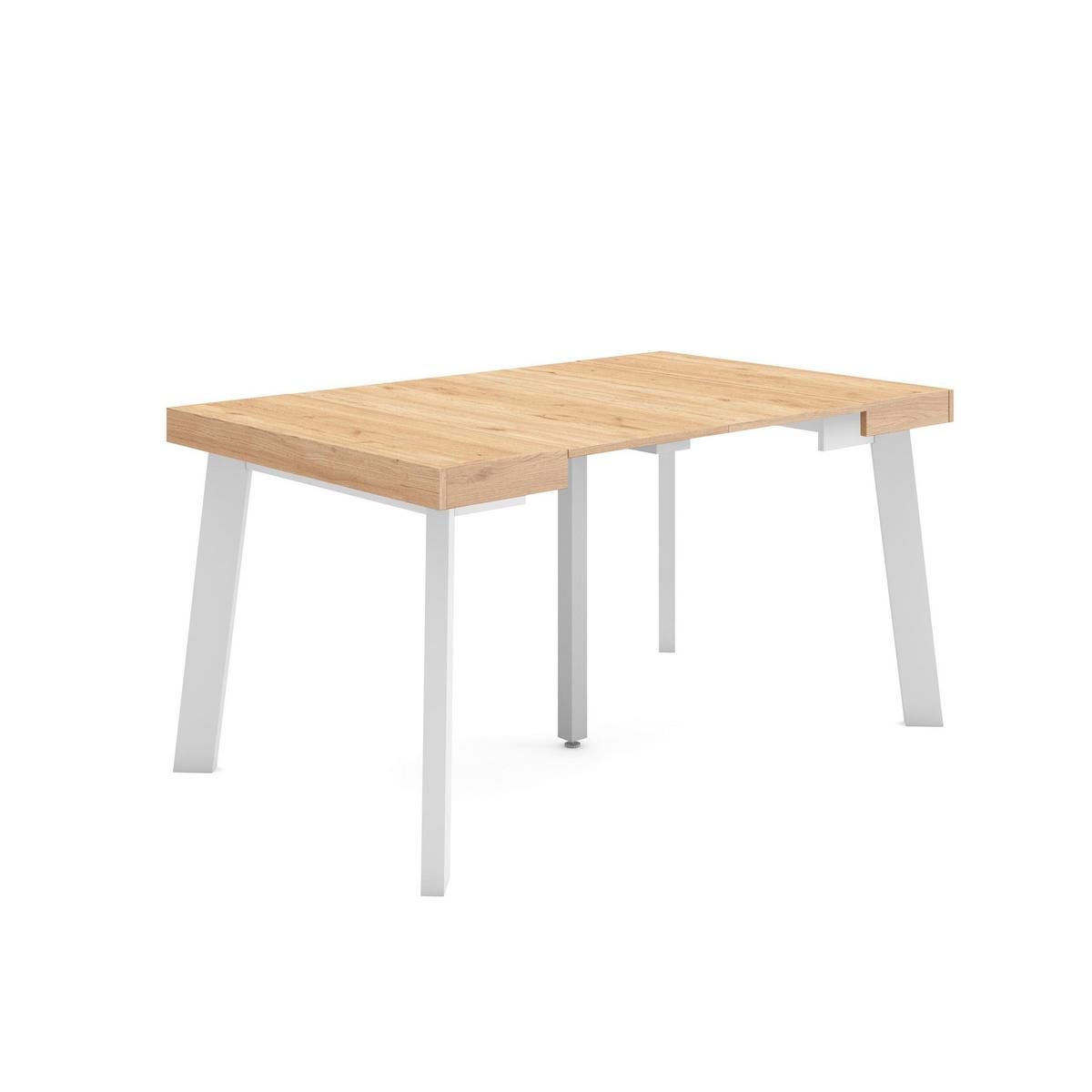 KONSOLENTISCH ausziehbar 58 bis 140cm, für 6 Gäste, eiche, 90/58/73cm - Eichefarben, Holzwerkstoff (90/140/73cm) - Skraut Home