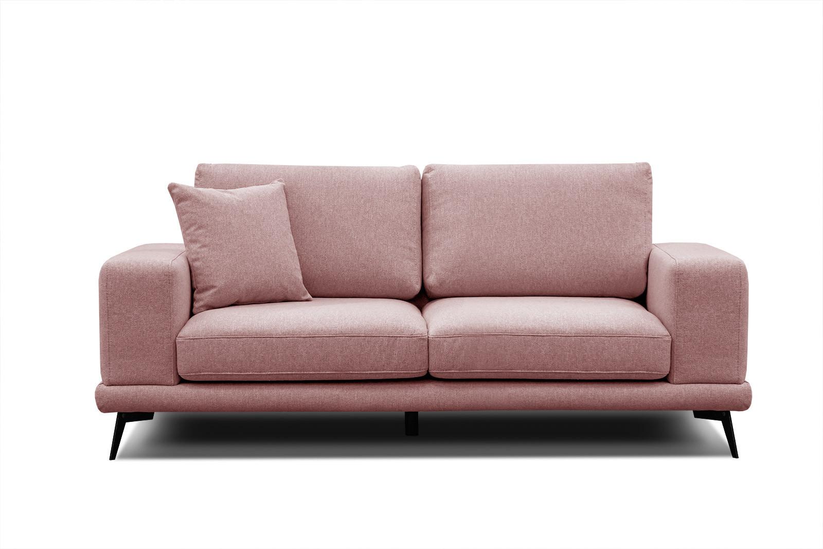 SOFA MEDIOLANE 2,5-Sitzer, hellrot - Hellrot, Holzwerkstoff/Textil (203/87/96cm) - Wozimo