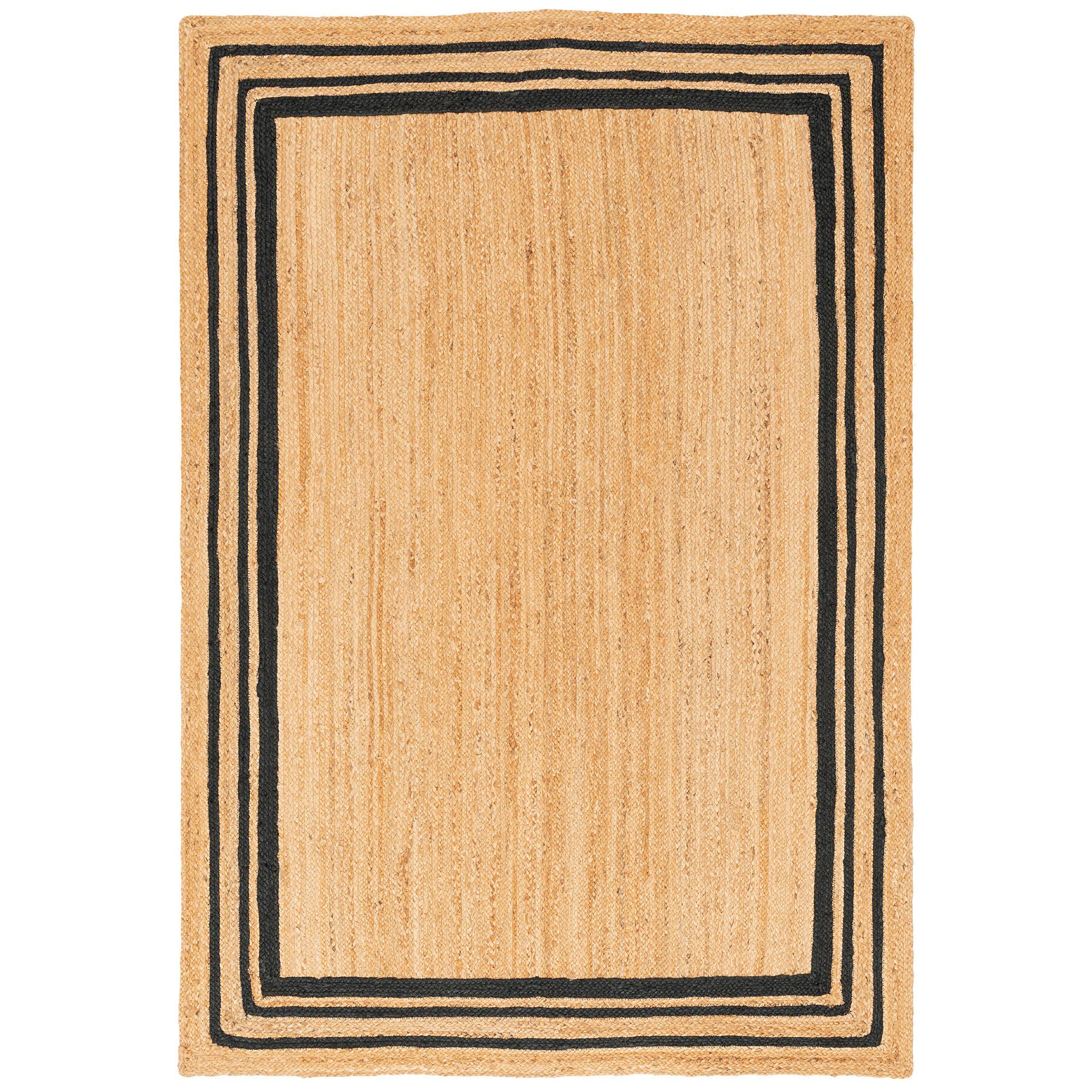 NATURFASER TEPPICH JUTE SALSA BORDÜRE - Anthrazit, Textil (80/150cm) - Pergamon