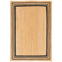 NATURFASER TEPPICH JUTE SALSA BORDÜRE - Anthrazit, Textil (140/200cm) - Pergamon