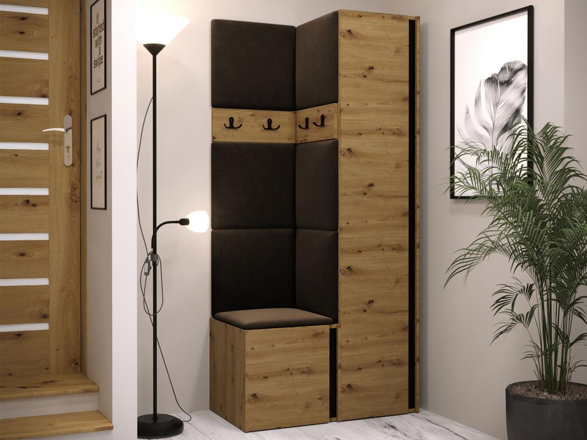 GARDEROBEN-SET Orion XXIV - Eiche Artisan/Braun, Holzwerkstoff/Kunststoff (82/186/46cm) - MIRJAN24