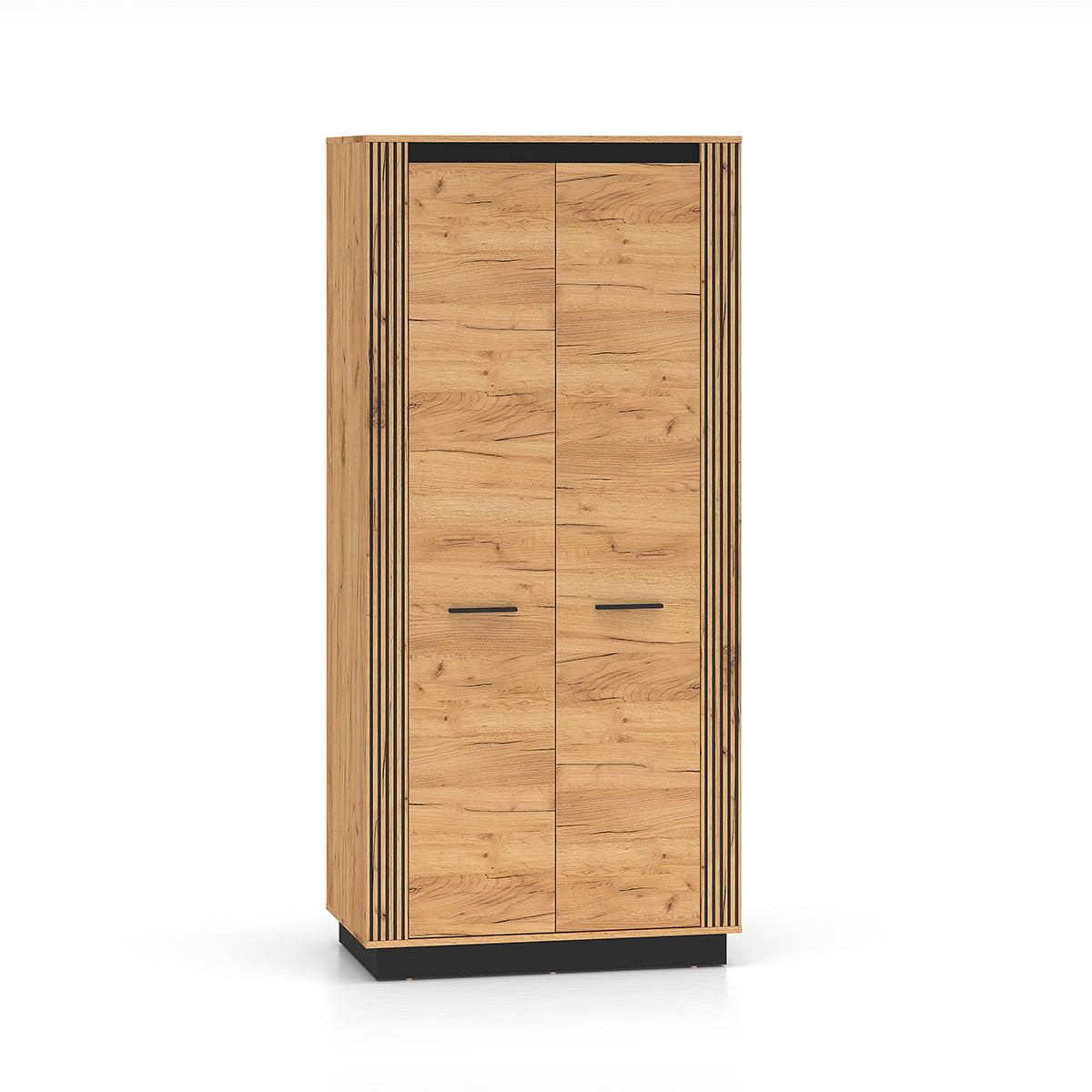 SCHRANK 2 Türen Solal Holz - Braun, Holzwerkstoff (92/200/55cm) - Petits-meubles