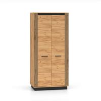 SCHRANK 2 Türen Solal Holz - Braun, Holzwerkstoff (92/200/55cm) - Petits-meubles