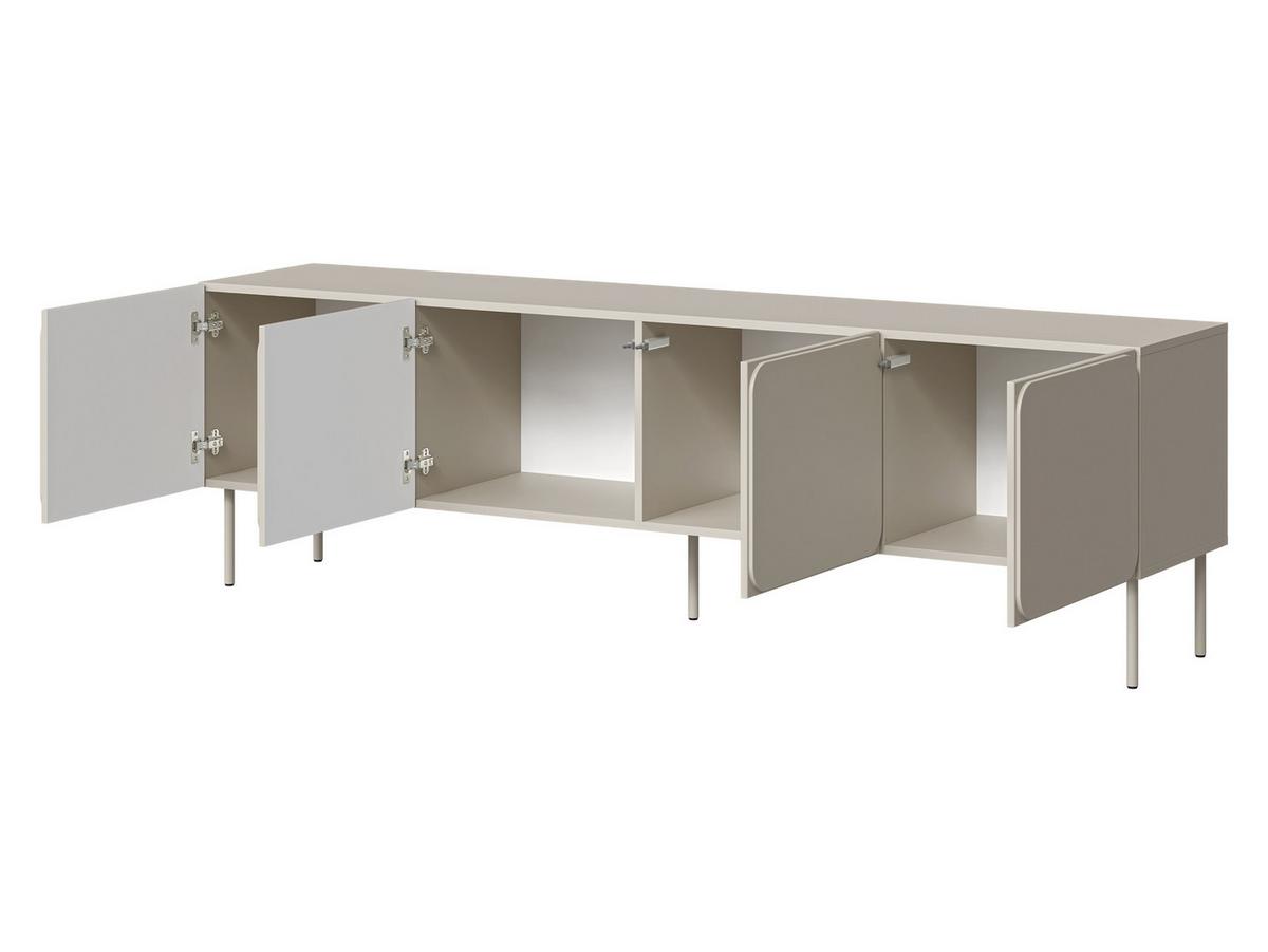TV-LOWBOARD Rafael 200 4D - Kaschmir, Holzwerkstoff/Metall (200/61/40cm) - MIRJAN24