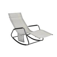 SONNENLIEGE Hellgrau - Hellgrau, Metall (145/85/57cm) - SoBuy