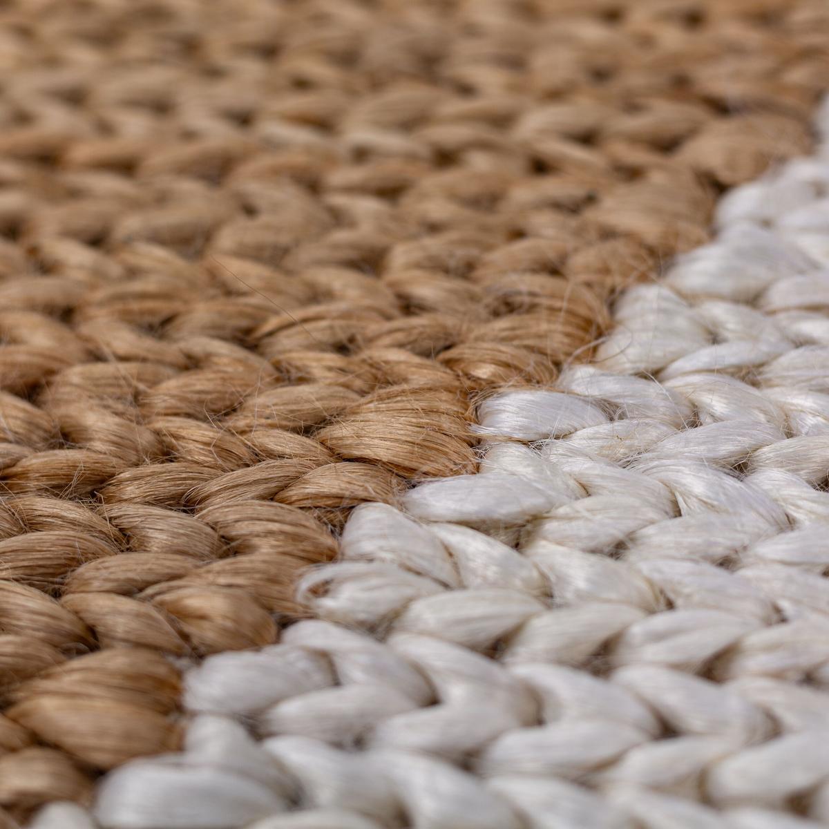 JUTETEPPICH BAIN, mit Rautenmuster, Beige, 60 x 230 cm - Beige, Textil (230/60cm) - KADIMA DESIGN