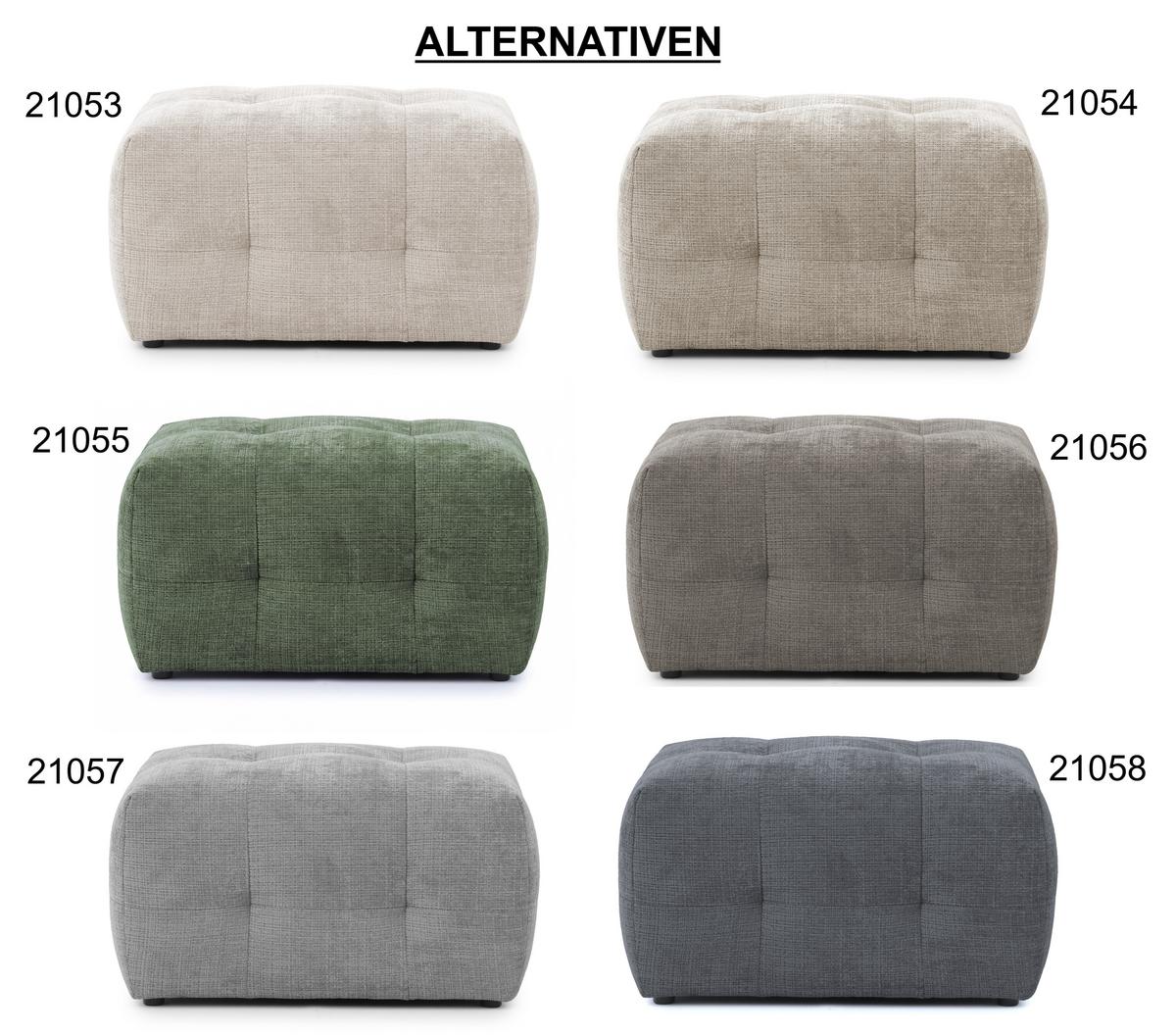 POLSTERHOCKER mit raffinierten Steppungen, zu passendem Sofa, Wellenunterfederung, Chenille-Bezug Beige / 21053 - Beige/Schwarz, Kunststoff/Textil (87/46/68cm) - luma-home