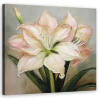 WANDBILD blume lilie - Weiß, Textil (30/30cm) - Feeby