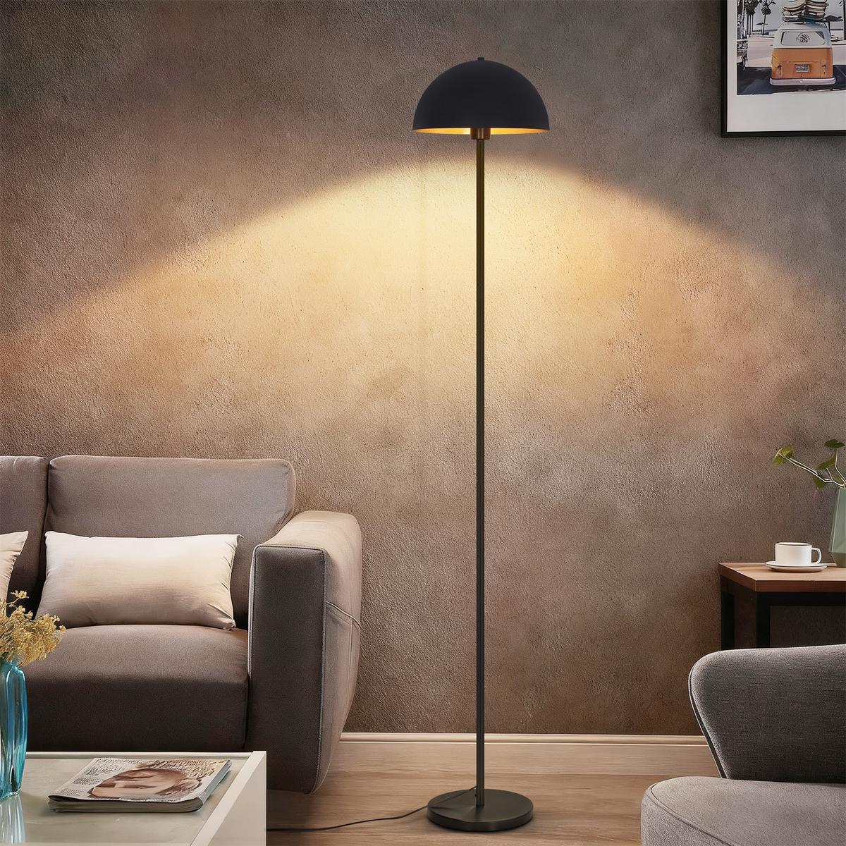 STEHLAMPE Zrelis 30/30/170 cm - Schwarz, Metall (30/30/170cm) - ZMH