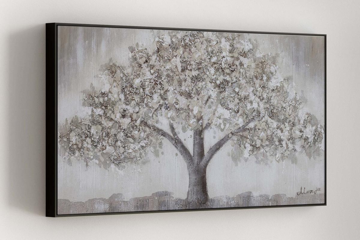 ACRYLBILD HANDGEMALT 120/60 cm - Grau, Holz/Textil (120/60cm) - KUNSTLOFT
