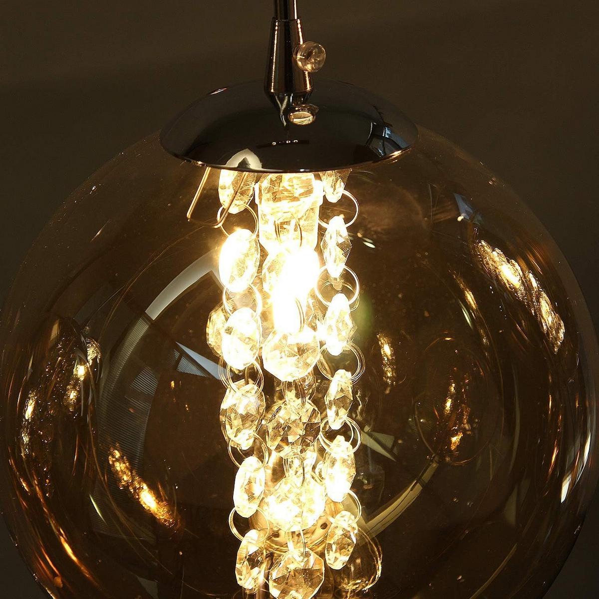 PENDELLEUCHTE Energie 4-flammig 70/15/150 cm - Bernsteinfarben, Glas (70/15/150cm) - Nettlife
