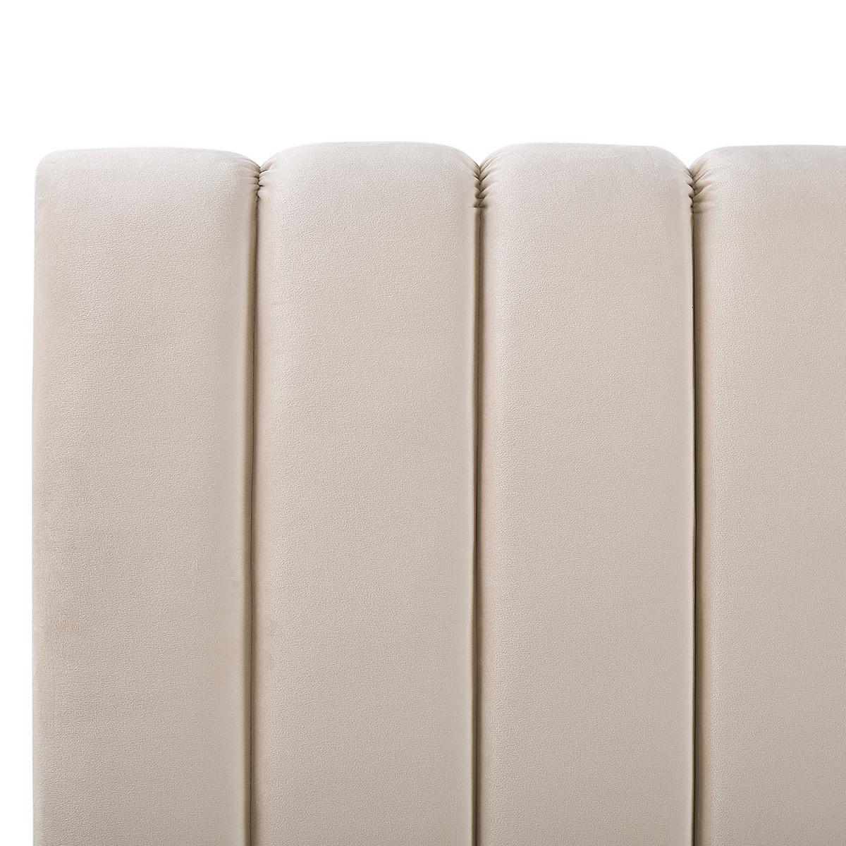 POLSTERBETT 140/200cm Sandbeige Marville - Beige, Textil (140/200cm) - Beliani