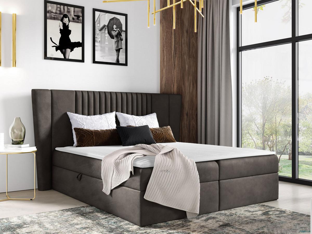 BOXBETT Spark - H3 - Dunkelbraun, Holz (120/200cm) - MIRJAN24