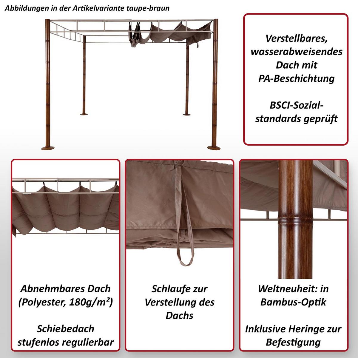 PERGOLA Braun - Braun, Textil (290/220/290cm) - MCW