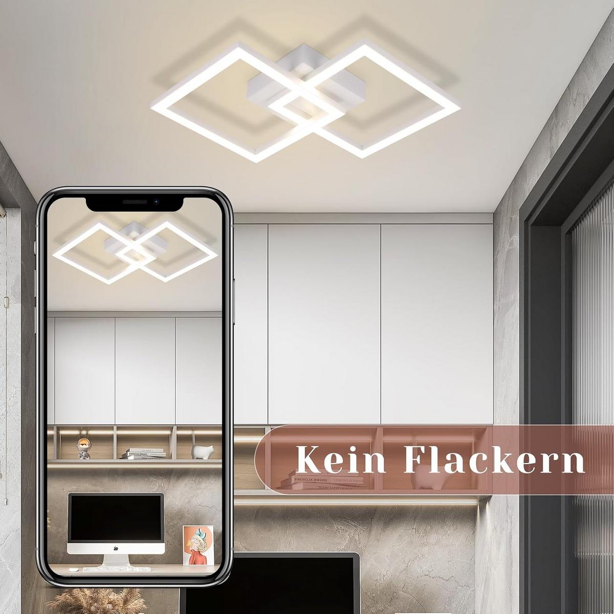 LED-DECKENLEUCHTE Lichtvahn 6/47/29.5 cm - Weiß, Metall (29.5/6/47cm) - ZMH