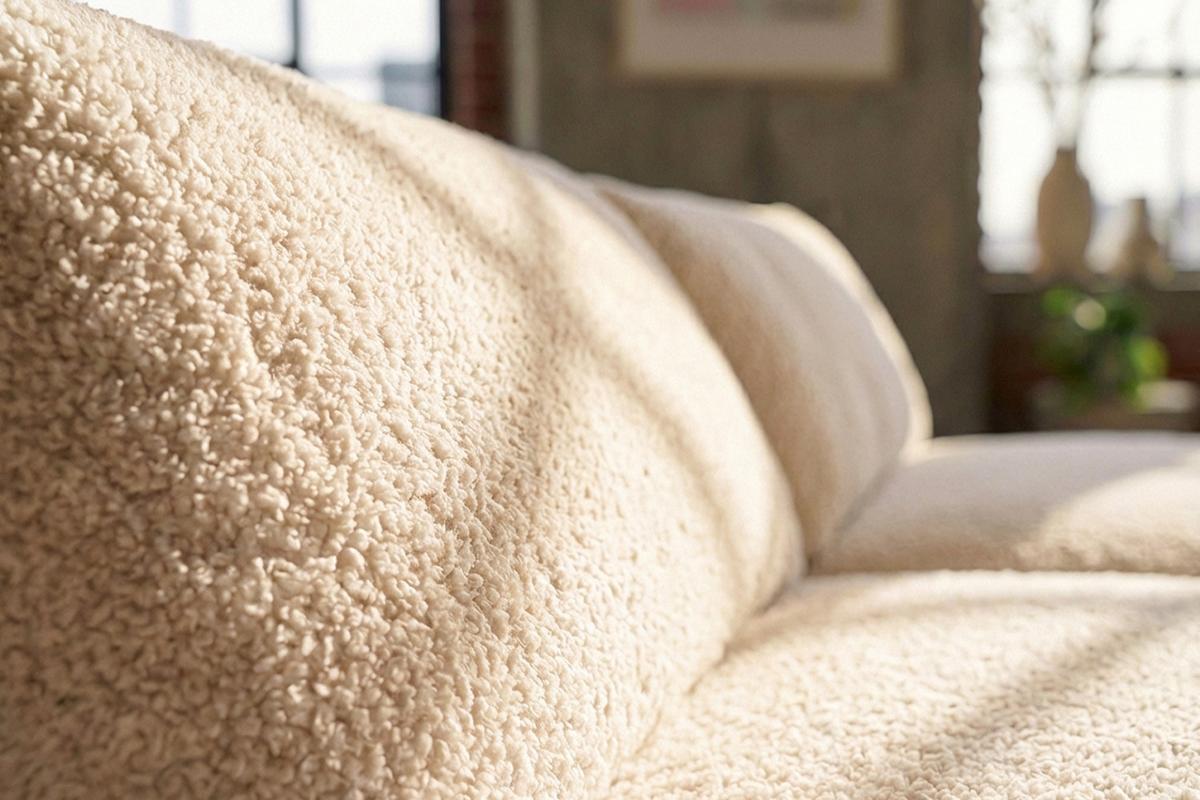 BIG SOFA PADANA Cremeweiß Flachgewebe - Creme/Schwarz, Kunststoff/Textil (410/86/166cm) - KAWOLA