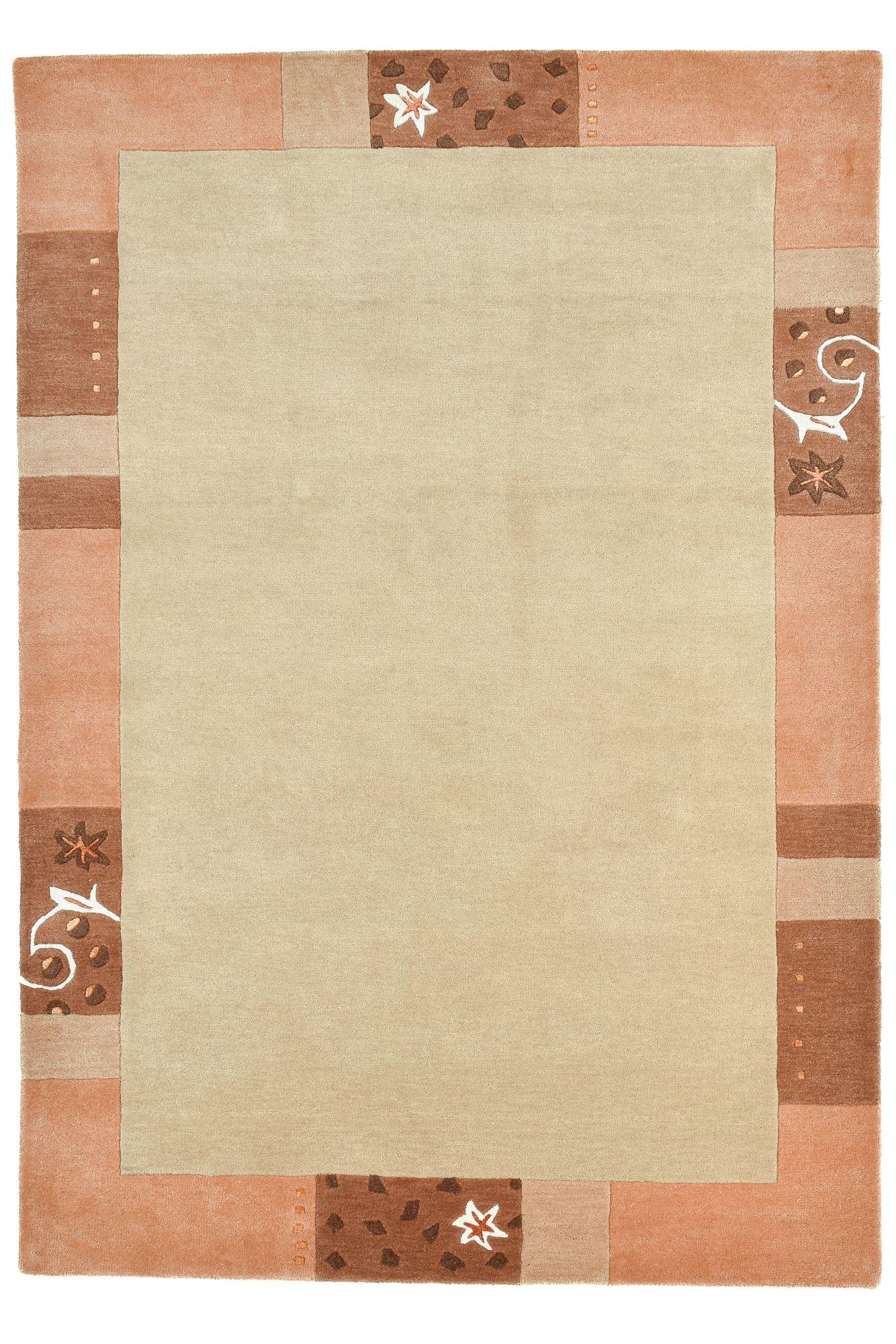 HANDTUFTTEPPICH Royal Ganges 90x160 cm - Honig, Textil (90/160cm) - THEKO
