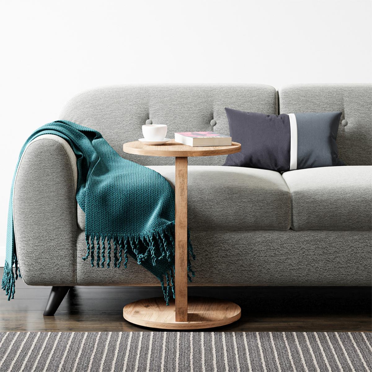 BEISTELLTISCH Holeby - Braun, Holzwerkstoff (38/38/56cm) - [en.casa]