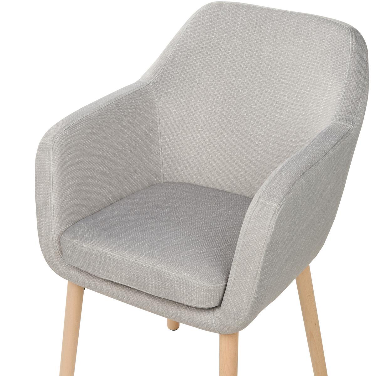 ESSZIMMERSTUHL Samtstoff taupe Yorkville II - Hellbraun/Beige, Textil (56/82/46cm) - Beliani
