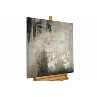 ÖLGEMÄLDE 80/80 cm - Grau, Holz/Textil (80/80cm) - KUNSTLOFT