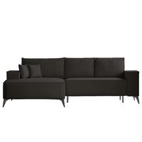 ECKSOFA OTIS Links, mit Schlaffunktion und Bettkasten, Anthrazit - Anthrazit, Textil/Metall (294/185cm) - Idohome