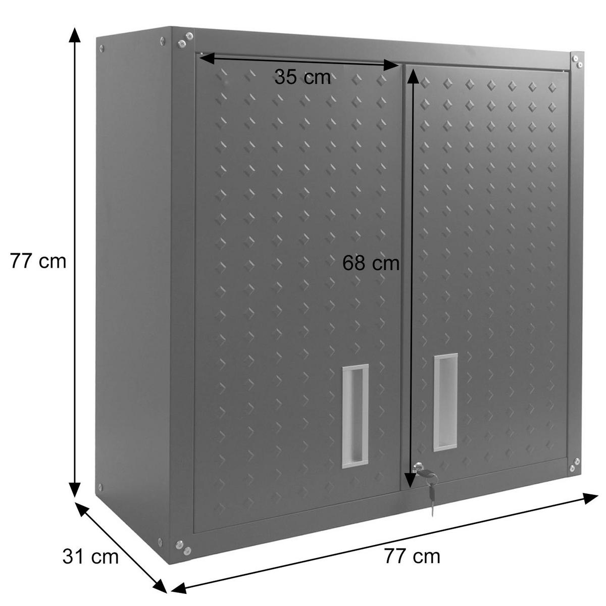 HÄNGESCHRANK Hellgrau - Hellgrau, Metall (77/77/31cm) - MCW
