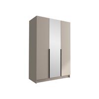 KLEIDERSCHRANK Calia II - Kaschmir/Schwarz, Holzwerkstoff/Metall (150/215/58cm) - MIRJAN24