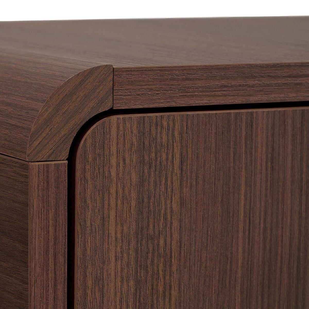 TV-MÖBEL mit 2 Türen, 2 Fächern und abgerundeten Kanten 34/52/180 cm - Naturfarben, Holzwerkstoff (34/52/26cm) - Calicosy