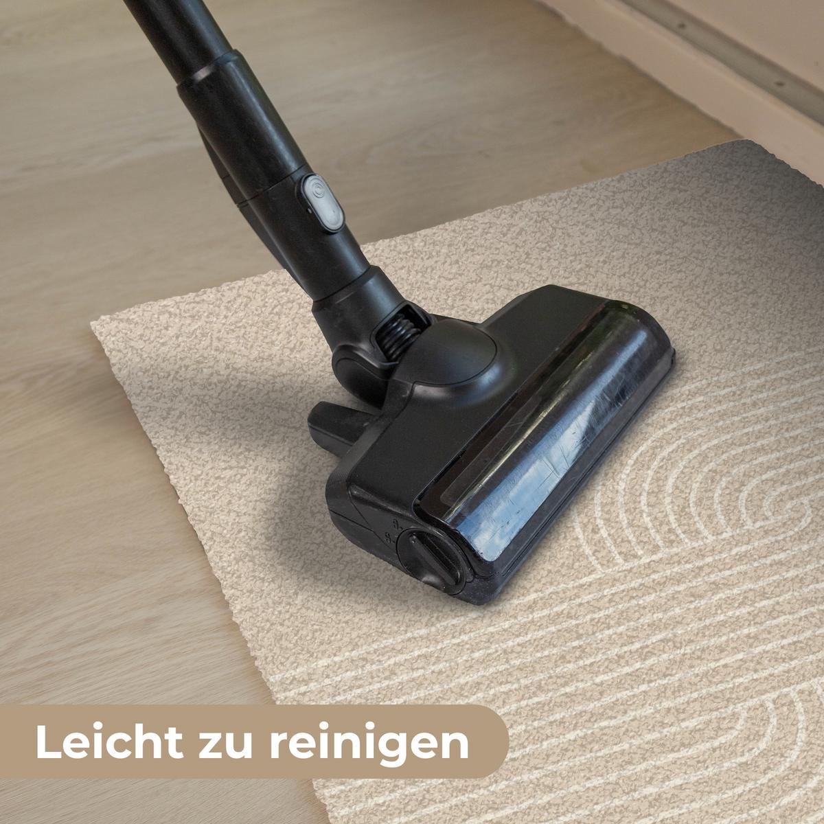 FUSSMATTE Parallele Linien - Leichte Textur - Beige Türmatte 90x60 cm - Beige, Kunststoff (90/0.4cm) - MuchoWow