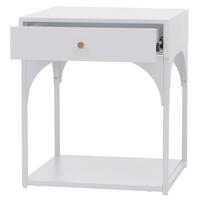 NACHTTISCH rechteckig Weiß - Weiß, Metall (43/50/41cm) - MCW