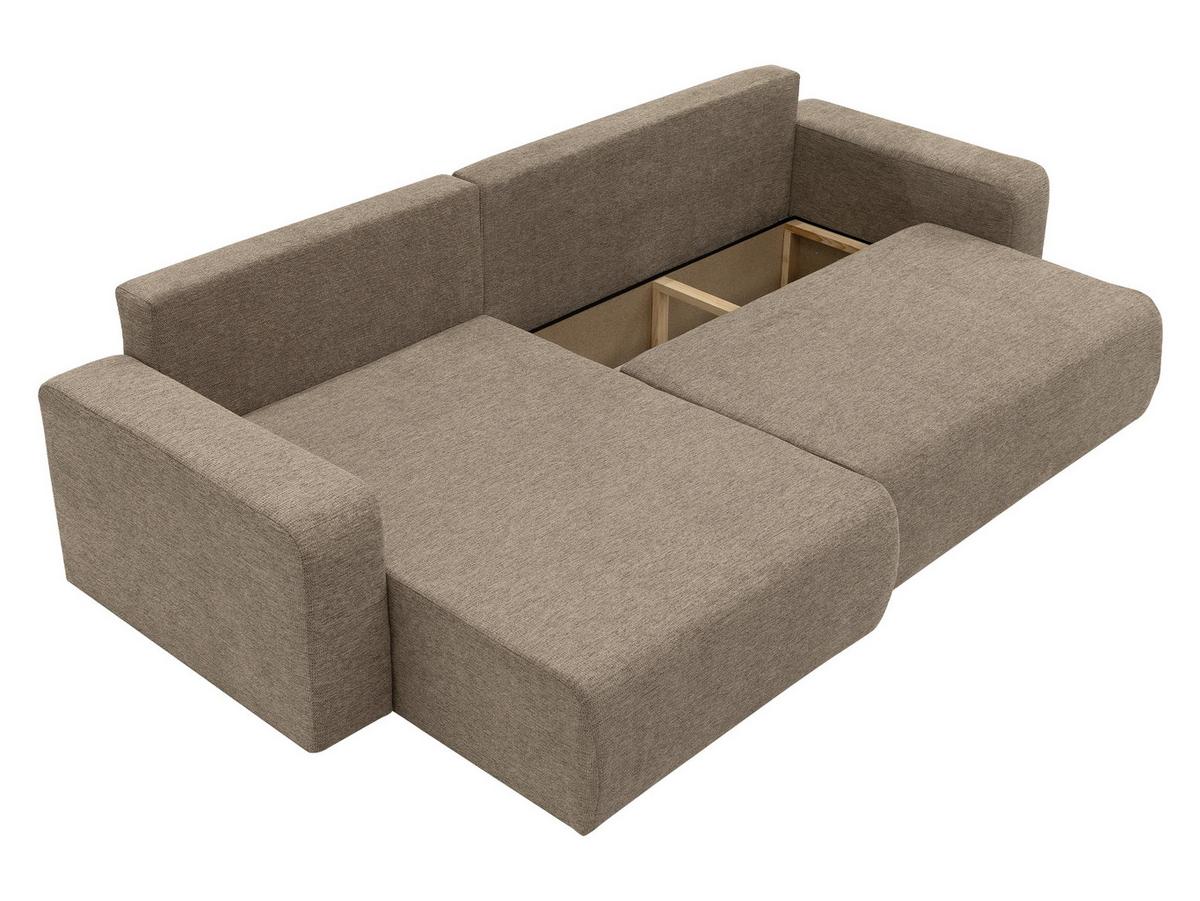 ECKSOFA Piano - Schwarz/Naturfarben, Holz/Kunststoff (274/145cm) - MIRJAN24