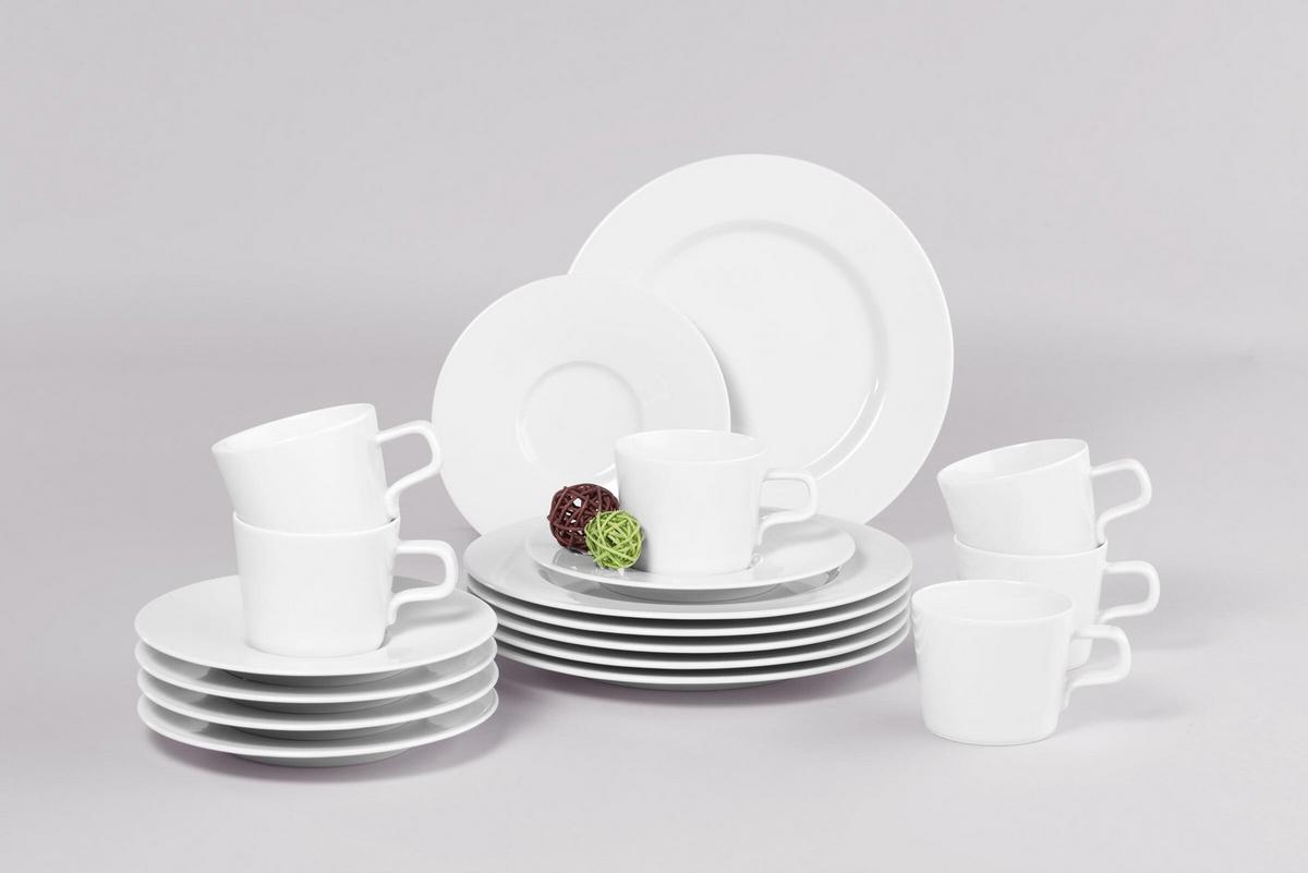 KAFFEESERVICE No Limits Weiß weiß 18-tlg. - Weiß, Keramik (24/18.1/43cm) - Seltmann Weiden