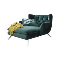 LONGSEAT CHAMRE Smaragdgrün Velvet - Smaragdgrün/Schwarz, Textil/Metall (130/95/160cm) - KAWOLA