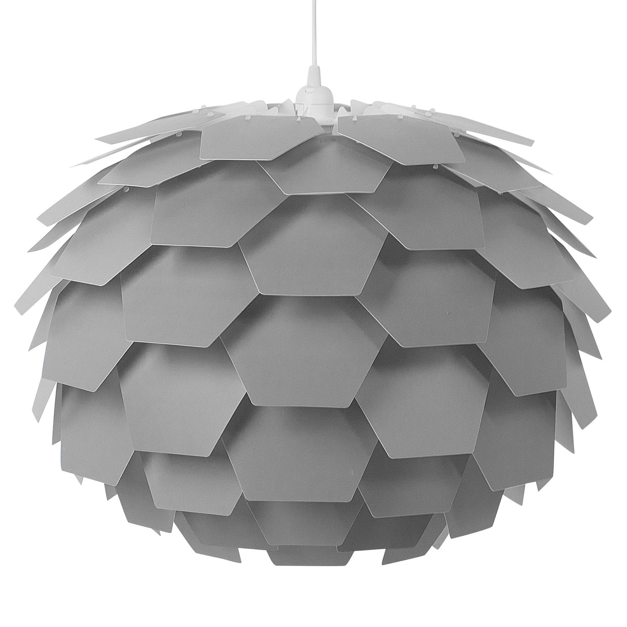 HÄNGELEUCHTE Segre 60/60/176 cm - Grau, Kunststoff (60/60/176cm) - Beliani
