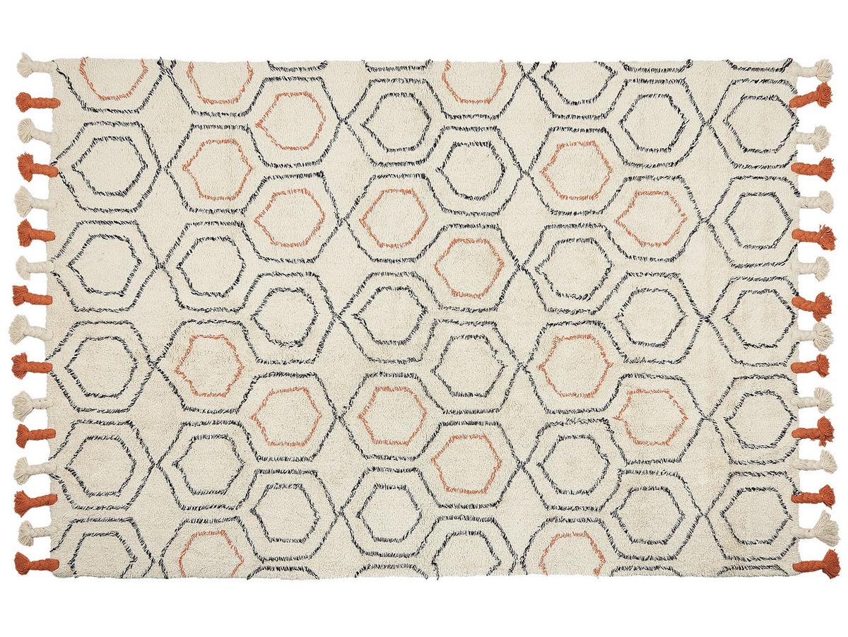 KURZFLOR-TEPPICH Hajipur 230/160 cm - Beige, Textil (160/230cm) - Beliani