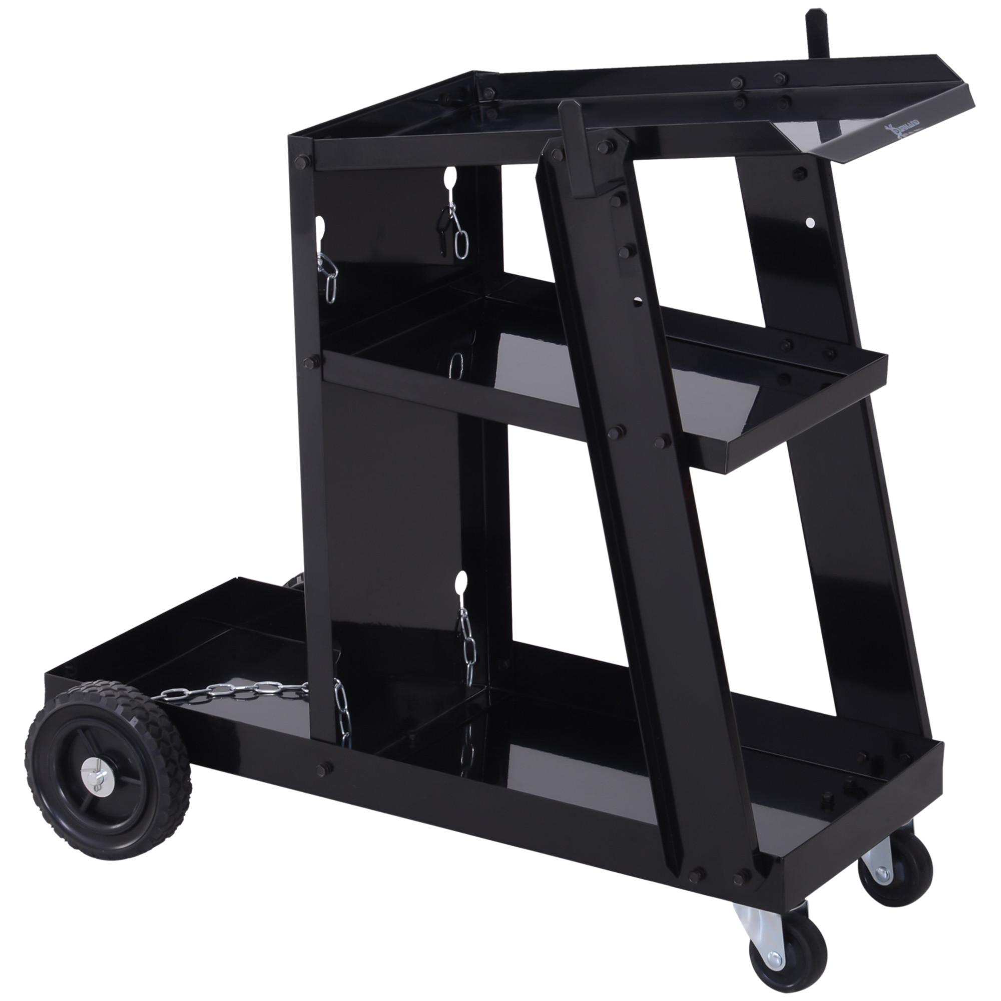 SCHWEISSWAGEN Stahl Eisen Gummi Schwarz - Schwarz, Metall (39/70/71cm) - DURHAND