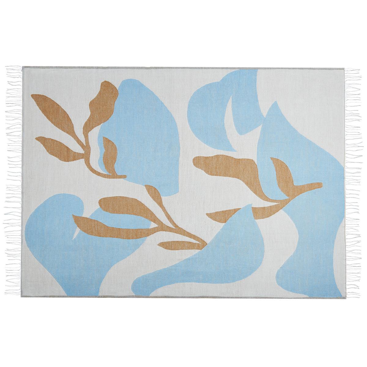 DECKE Hellblau Palhi 130/170 cm - Hellblau, Textil (130/170cm) - Beliani