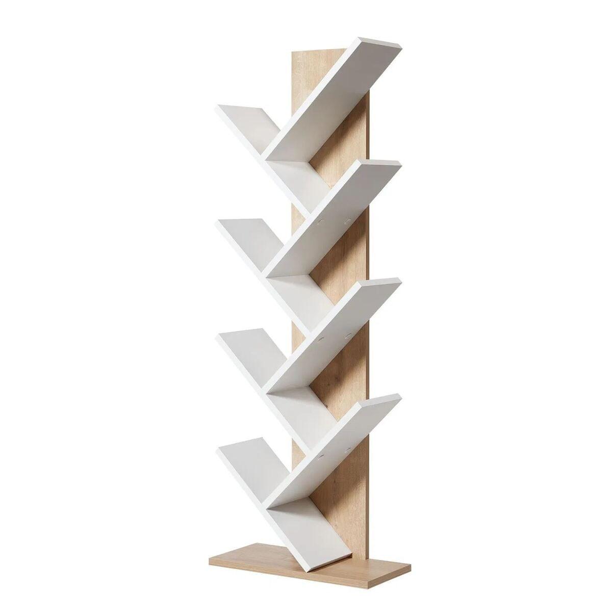 BÜCHERREGAL in eiche- und weissoptik 22/46/129,8 cm - Eichefarben, Holzwerkstoff (22/129.8/134cm) - Calicosy