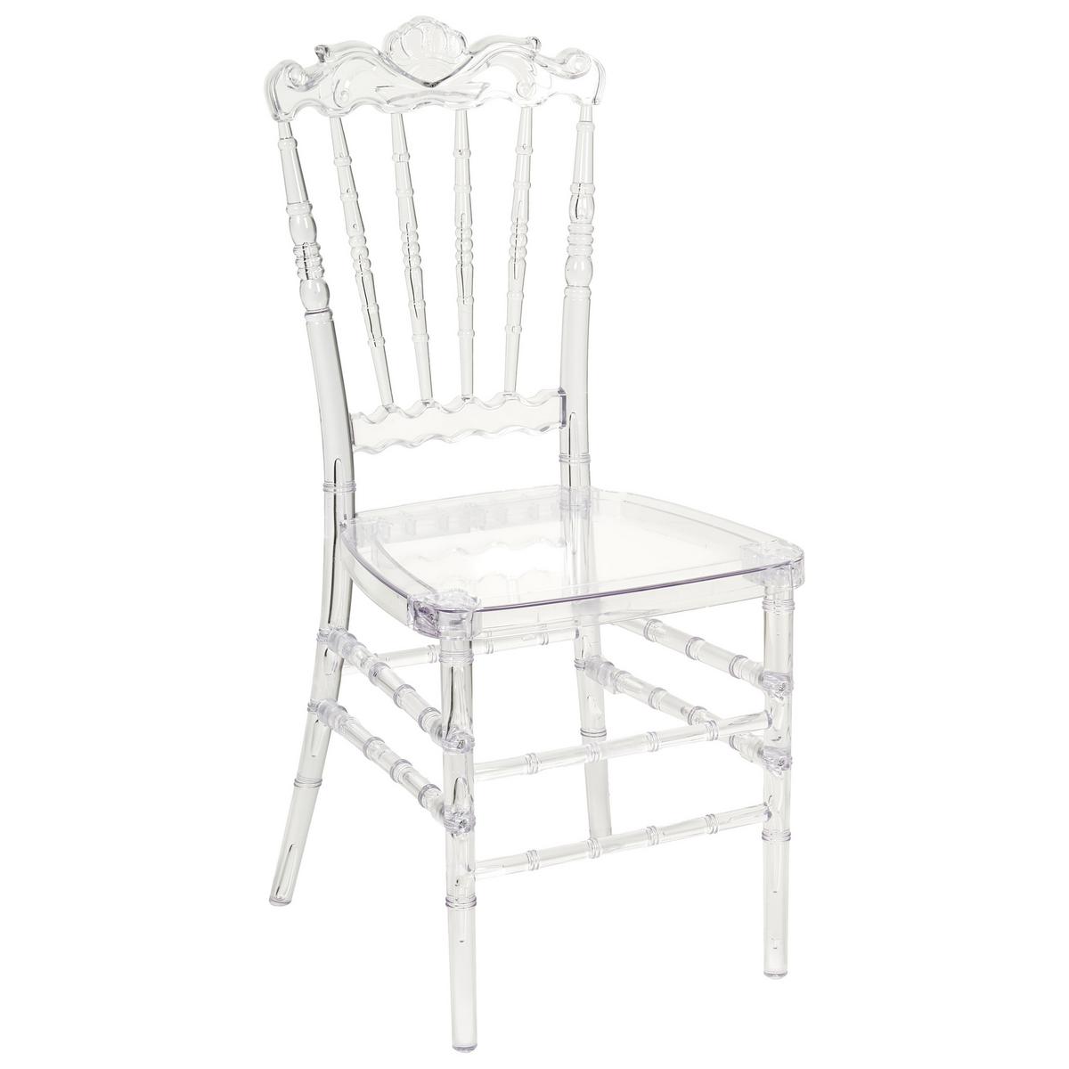 BANKETTSTUHL 2er-Set Transparent Mendon - Transparent, Kunststoff (41/95/41cm) - Beliani
