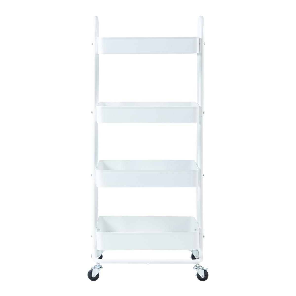 SERVIERWAGEN Pyhäntä - Weiß, Metall (46/103.5/35cm) - [en.casa]