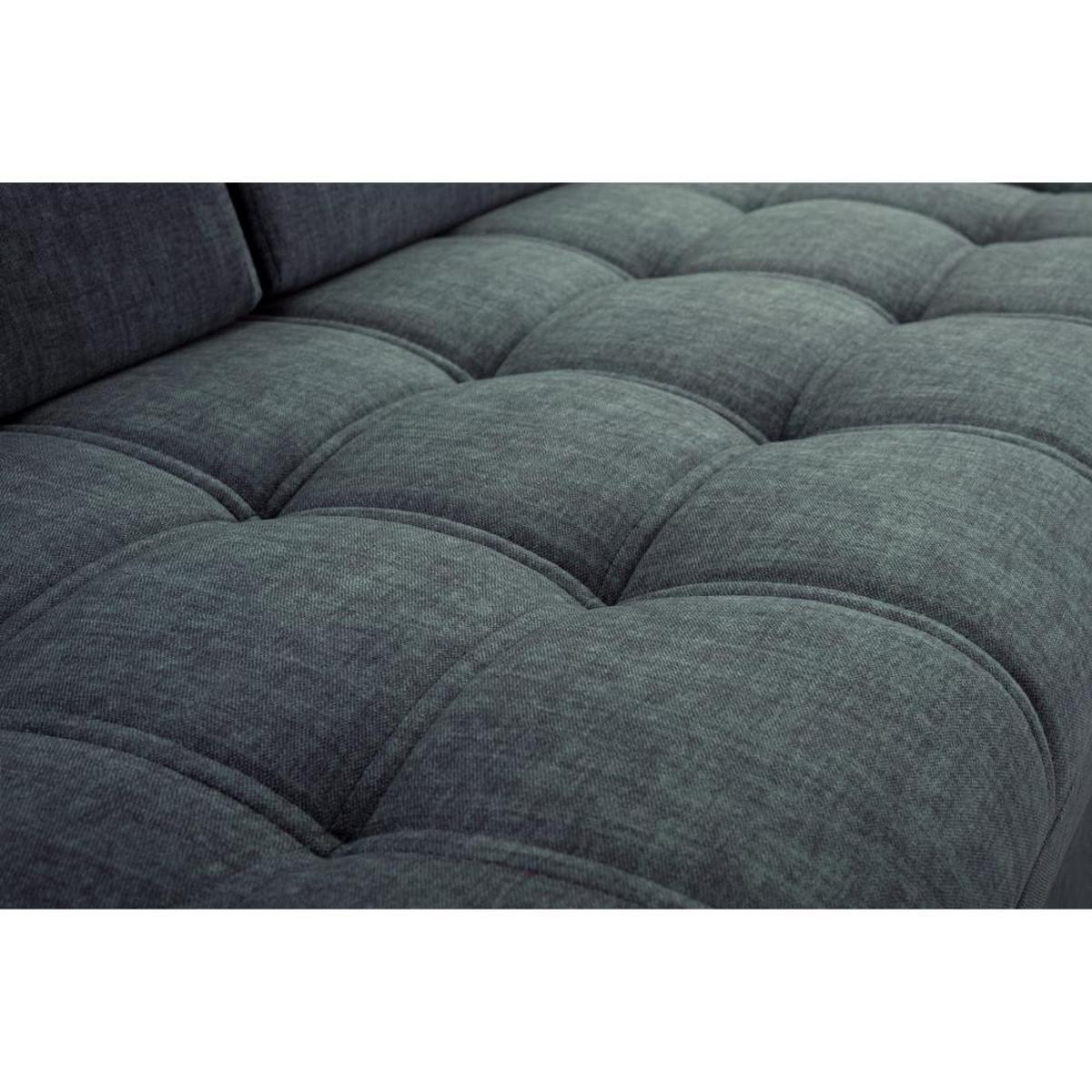 ECKSCHLAFSOFA Bianca dunkelblau rechts - Chromfarben/Dunkelblau, Textil (264/165cm) - Beautysofa