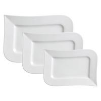 SERVIERPLATTEN-SET Melodie weiß 3-tlg. - Weiß, Keramik (2/2/2cm) - Ritzenhoff Breker