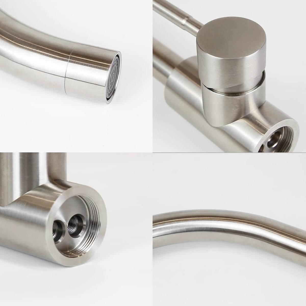 WASCHTISCHARMATUR SARAH 24/6/24 cm - Silberfarben, Metall (6/24/24cm) - Nettlife