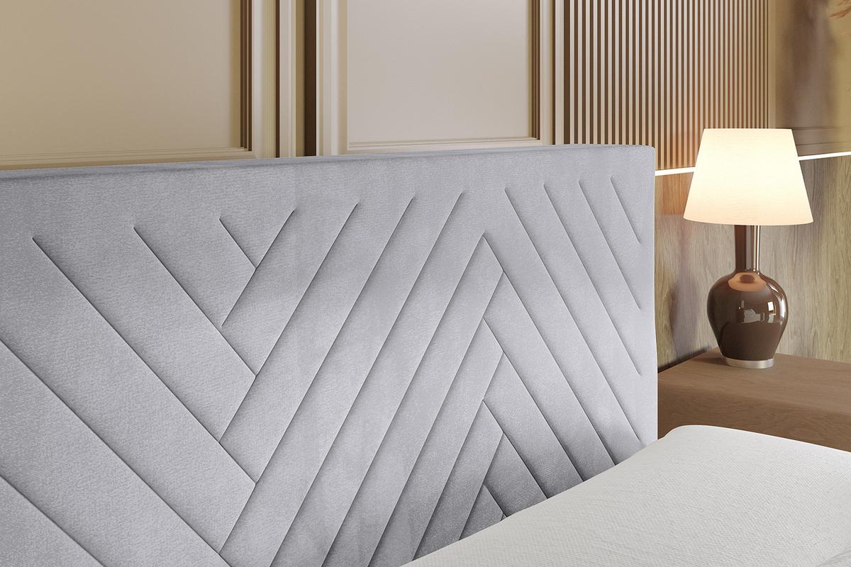 BOXSPRINGBETT mit Matratze und Lattenrost - VEXA-Z KING-120x200 - Grau Monolith - Grau, Holzwerkstoff (120/200cm) - ALTDECOR