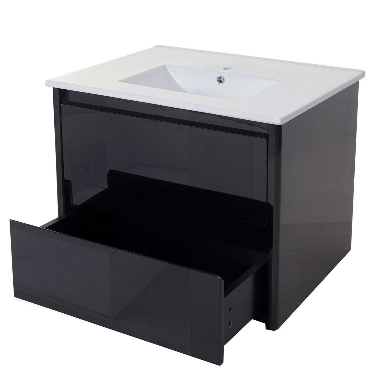WASCHBECKEN eckig Weiß - Weiß, Keramik (81/17/47cm) - MCW