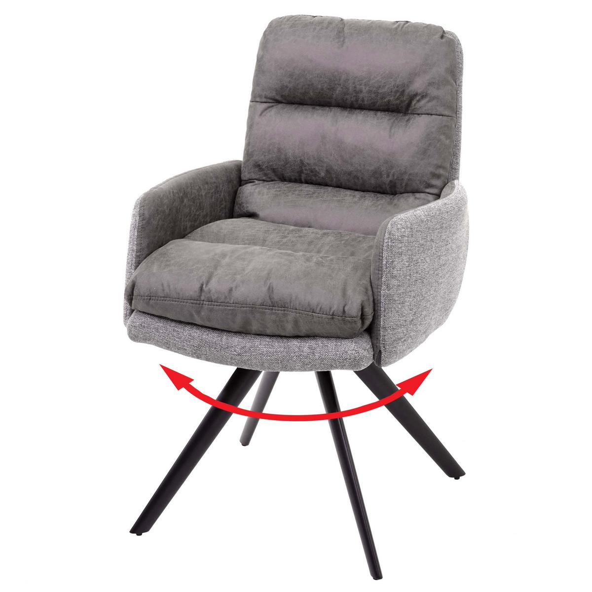 ESSZIMMERSTUHL Grau - Hellgrau/Grau, Textil (59/93/68cm) - MCW