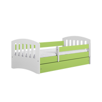 KINDERBETT CLASSIC mit Schublade und Matratze Grün 90/65/184 - Grün, Holzwerkstoff (80/180cm) - RAUMHIRSCH FURNITURE